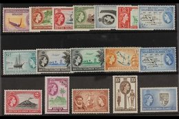 1956-63 Definitives Complete Set, SG 82/96/ Never Hinged Mint. (17 Stamps) For More Images, Please Visit Http://www.sand - British Solomon Islands (...-1978)