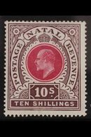 NATAL 10s Deep Rose And Chocolate, Ed VII, SG 141, Very Fine Mint. For More Images, Please Visit Http://www.sandafayre.c - Unclassified