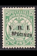 TRANSVAAL 1900 £5 Green V.R.I. Overprinted "Specimen", SG 237s, Very Fine Mint. For More Images, Please Visit Http://www - Non Classés