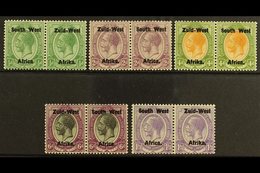 1923 Setting I, ½d, 2d, 4d, 6d & 1s3d With Litho Overprints (bold, Shiny Ink), SG 1d, 3c, 5a, 6a, 8b, 1s3d Average Mint, - Africa Del Sud-Ovest (1923-1990)