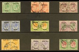 1923-26 KGV Fine Used Definitive Set To 2s6d, Setting  III, SG 16/24, In Correct Units / Horizontal Pairs. Useful Range  - Zuidwest-Afrika (1923-1990)