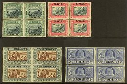 1938 Voortrekker Centenary Memorial Set, SG 105/108 In Fine Mint/NHM Blocks Of 4, The Lower Stamps In Each Block Being N - Zuidwest-Afrika (1923-1990)