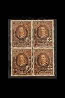 1927 25th Anniversary Of Coronation 10p Brown (Edifil 361, Mi 334, Sc B31, SG 429), BLOCK OF FOUR Very Fine Never Hinged - Autres & Non Classés