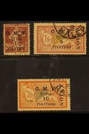 1921 Airmail Set On OMF Issue Complete, SG 86/88, Very Fine Used. (3 Stamps\) For More Images, Please Visit Http://www.s - Syrien