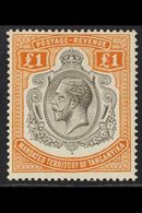 1927 £1 Brown Orange And Black, Geo V, SG 107, Fine Mint. For More Images, Please Visit Http://www.sandafayre.com/itemde - Tanganyika (...-1932)