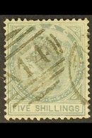 1879 5s Slate, SG 5, Used With "A 14" Postmarks, Rare. For More Images, Please Visit Http://www.sandafayre.com/itemdetai - Trinidad En Tobago (...-1961)