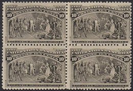 1893 Columbian Exposition 10c Black Brown (Sc 237, SG 242a) Fine Fresh Mint BLOCK OF FOUR, The Two Lower Stamps NEVER HI - Altri & Non Classificati