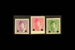 1919 ISSUES FOR BOSNIA & HERZEGOVINA 2h Surcharges On Newspaper "Bosnian Girl" Imperf Stamps, Complete Set, Mi 27/9, SG  - Other & Unclassified