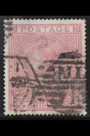 1867-83 5s Rose Plate 4 White Paper Wmk Large Anchor, SG 134, Used, Small Hinge Thin, Very Fine Centring, Cat £4,800. Fo - Andere & Zonder Classificatie