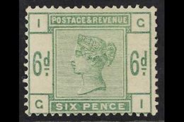 1883-84 6d Dull Green, SG 194, Fine Mint With Minimal Traces Of Hinge, Very Fresh. For More Images, Please Visit Http:// - Andere & Zonder Classificatie