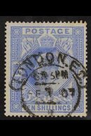 1902-10 10s Ultramarine, SG 265, Fine Used With Neat Fully Dated "London" Hooded Circle Cancel. For More Images, Please  - Unclassified