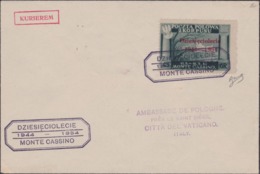 Corpo Polacco - 283 - Corpo Polacco Di Londra, Lettera Affrancata Col 45 G.verde Scuro Con Soprastampa In Carminio N. 4 - 1946-47 Corpo Polacco Period