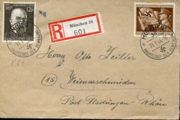 47474 Germany Reich,registered Circuled Cover 1944 Stamp Of The Nobel Prize Prix Nobel Robert Koch, TBC - Nobel Prize Laureates