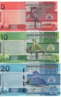 New GAMBIA  New 5-10-20 Dalasis   3 Notes. Birds Serie  Pnew  2019  UNC - Gambie