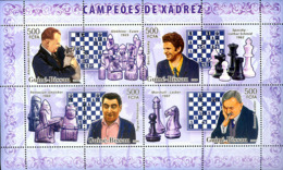 Guinea - Bissau 2006 - Chess Champions (Alekhin, Petrossian, Spassky, Lasker) 4v Y&T 2218-2221, Michel 3446-3449 - Guinea-Bissau