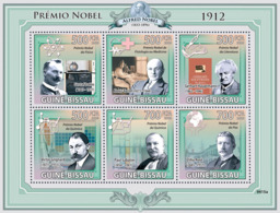 Guinea - Bissau 2009 - Nobel Prize 1912 (G.Dalen, A.Carrel, G.Hauptmann, E.Root..) 6v Y&T 3049-3054, Michel 4327-4332 - Guinée-Bissau