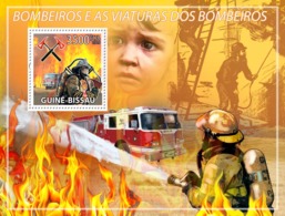 Guinea - Bissau 2009 - Fire Engines & Firemen S/s Y&T 469, Michel 4407/BL716 - Guinea-Bissau