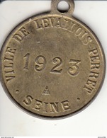 LEVALLOIS-PERRET Taxe Sur Les Chiens : Médaillette De 1923 (chien) De Luxe - Other