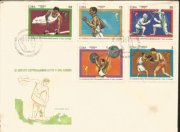 V) 1970 CARIBBEAN, 11TH CENTRAL AMERICAN AND CARIBBEAN GAMES, PANAMA, WEIGHT LIFTING, BOXING, FENCING, GYMNASTICS, RUNNI - Storia Postale