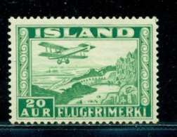 1934 Aviation,double Winged Plane,Thingvellir National Park,Iceland,176B,20A,MNH - Airplanes