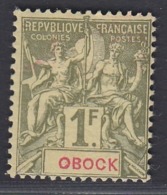 Obock - 1892 - 1fr MH - Nuevos