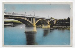 (RECTO / VERSO) SAINT JUST SUR LOIRE EN 1948 - LE PONT - FORMAT CPA VOYAGEE - Saint Just Saint Rambert