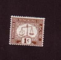 HONG KONG 1924 TAXE YVERT N°T1 NEUF MH* - Strafport