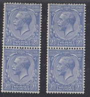 Great Britain - 1912 - 2.5p GV MNH ** Two Vertical Pairs - Unused Stamps