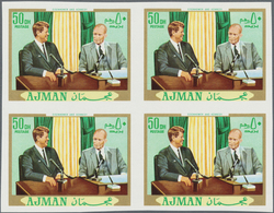 Adschman / Ajman: 1964/1972, MNH Accumulation In Glassines Incl. Souvenir Sheets, Imperfs, Nice Rang - Adschman