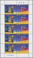 Angola: 2004, „CHRISTMAS “, Complete Set Of Two In Miniature Sheets, In An Investment Lot Of 2500 Se - Angola