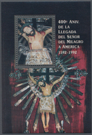 Argentinien: 1992, 400 Years Arrival Of The Crucifix ‚Christ Of Miracles‘ In America In A Lot With A - Autres & Non Classés