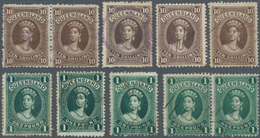 Queensland: 1882/1900 (ca.), QV Heads Large Types 2s.6d. Vermilion, 5s. Rose, 10s. Brown And £1 Deep - Brieven En Documenten