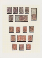 Tasmanien: 1857/1872 (ca.), Specialised Used Collection Of 6d. Lilac/violet (26) And 1s. Orange (11) - Brieven En Documenten