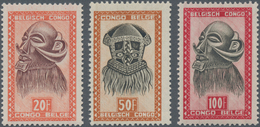 Belgisch-Kongo: 1948, African Art Defnitives 20fr. Orange/violet (dancing Mask), 50fr. Orange/black - Sammlungen