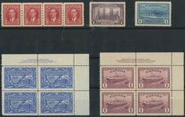 Kanada: 1937/1951, Small Lot With 10 Sets Of Each Year Without The Airmail And Special Delivery Stam - Colecciones