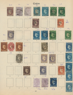 Ceylon / Sri Lanka: 1857/1911: Ceylon Collection About 220 Stamps Used/unused With Some Better Imper - Sri Lanka (Ceylon) (1948-...)