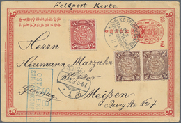 China: 1890/49 (ca.), Collection Of Postal History Material And Stamps On Stock Cards, Partly With S - 1912-1949 Repubblica