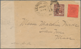 China - Fremde Postanstalten / Foreign Offices: USA, 1897/1919, Covers (3) And Franked Ppc (2) To Ge - Autres & Non Classés