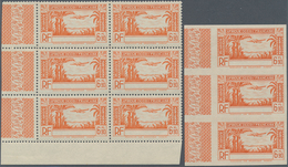 Elfenbeinküste: 1940, Airmail Issue 6.90fr. Orange WITHOUT COUNTRY NAME In A Lot With 56 Perforate A - Storia Postale