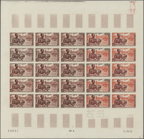 Französisch-Äquatorialafrika: 1955, Airmails "Pictorials" 50fr., 100fr. And 200fr., Three Imperforat - Brieven En Documenten