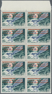 Französische Gebiete In Der Antarktis: 1955, Madagascar 15fr. Bird ‚Uratelornis Chimaera‘ With Red O - Storia Postale