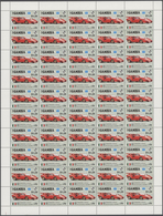 Gambia: 1986, AMERIPEX Old Cars, Lot With 560 Complete Sets And 325 Souvenir Sheets. Michel 14.775,- - Gambie (1965-...)