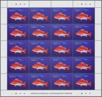 Guinea-Bissau: 2002, FISHES, Complete Set Of Three In Sheets, In An Investment Lot Of 2000 Sets Mint - Guinea-Bissau