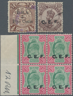 Indien - Feldpost: 1900-1922 China Expeditionary Forces: Collection Of 85 Stamp, Mint And Used, With - Militaire Vrijstelling Van Portkosten