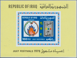 Irak: 1977/1982 (ca.), Accumulation With Approx. 3.500 IMPERFORATE Stamps With Many Complete Sets Al - Iraq