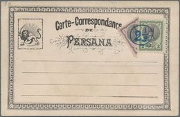 Iran: 1877-1930's: Collection Of About 120 Postal Stationery Cards, Envelopes And Wrappers, Most Of - Irán