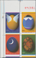 Iran: 1999, Children's Books Exhibition (Decorated Eggs), MNH Assortment Of Ten Blocks Of Four And T - Iran
