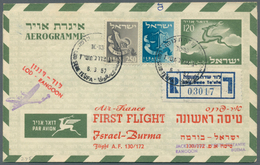 Israel: 1950/1973 (ca.), AEROGRAMMES: Accumulation With Approx. 900 Unused And Used/CTO Aerogrammes - Oblitérés (sans Tabs)