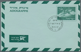 Israel: 1952/1998 (ca.), AEROGRAMMES: Accumulation With More Than 1.100 Unused And CTO Aerogrammes W - Used Stamps (without Tabs)