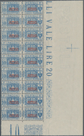 Italienisch-Somaliland - Paketmarken: 1926, Italy Parcel Stamp 10c. Blue With UNISSUED RED Overprint - Somalië